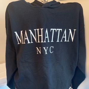 Zara NYC Cropped Hoodie